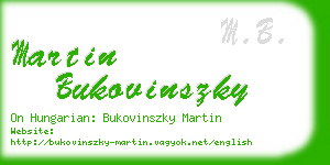 martin bukovinszky business card